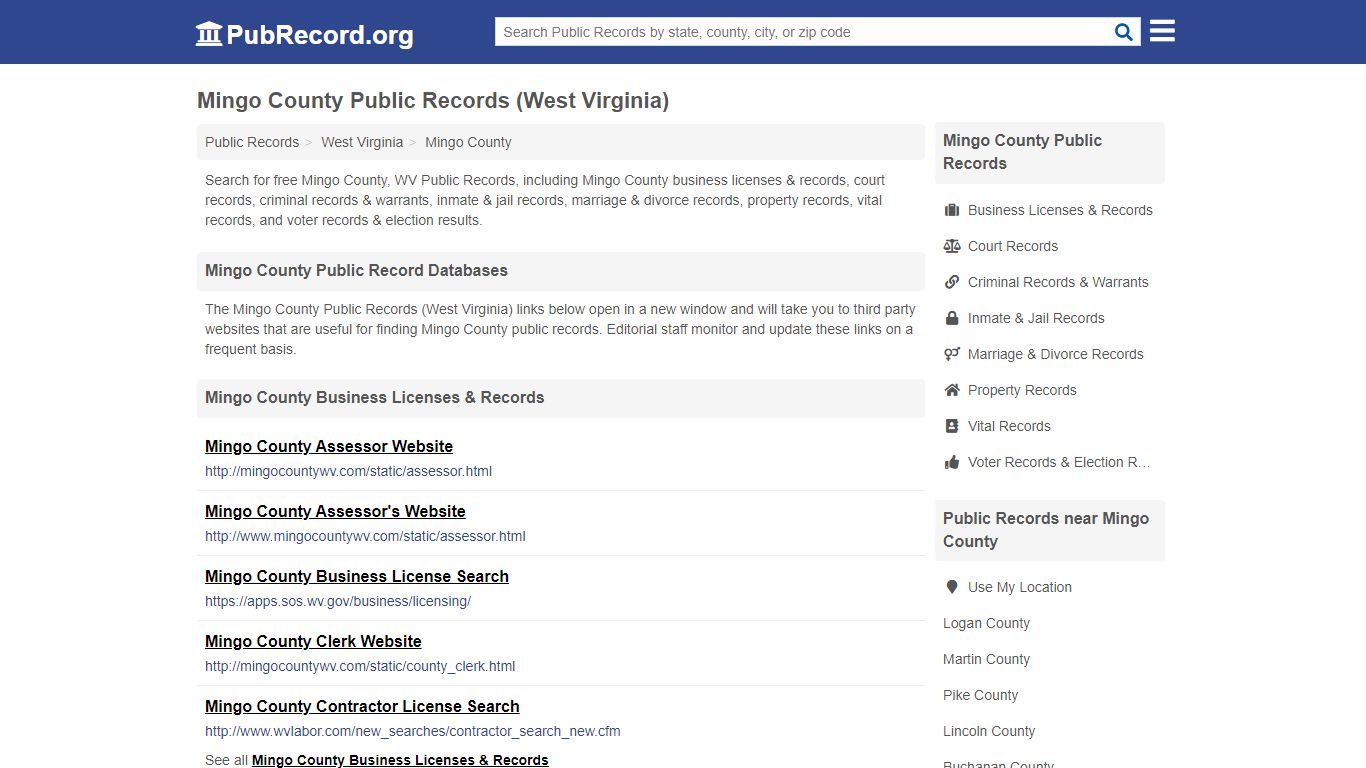 Free Mingo County Public Records (West Virginia Public Records)
